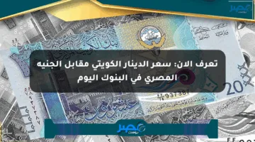 تعرف الآن: سعر الدينار الكويتي مقابل الجنيه المصري في البنوك اليوم